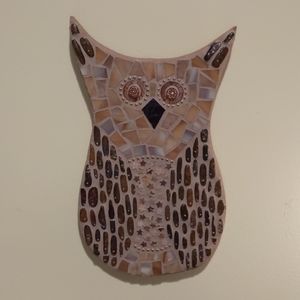 Mosaic owl wall hanging